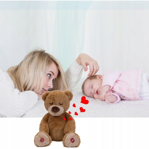 Szumiący Miś 5W1 Usypianka 35Cm - Przytulanka, Nagr. Głosu Szum Czujnik Snu