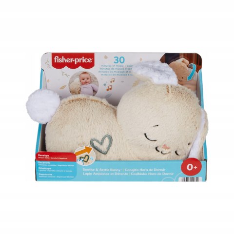 Fisher-Price Mięciutka Króliczek Uspokający 5 Opcji Dźwięków Ruch 0+ Hxg97