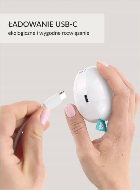 Miś Szumiś 7W1 Czujnik Snu, Aplikacja, Lampka Led, Wibracje, Usb - Beż