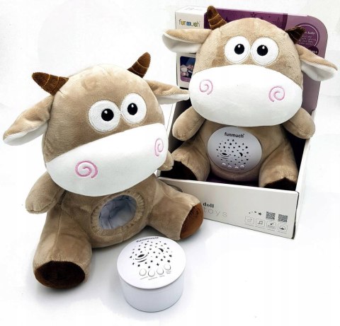 Miś Usypiacz Z Projektorem Byczek, Kołysanki, Szum I Projekcje Dla Dzieci