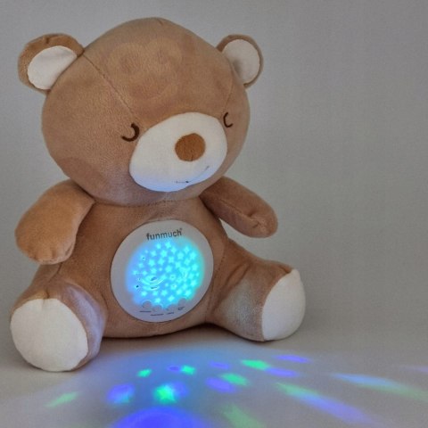 Pluszowy Miś-Usypiacz 2W1 Z Projektorem Gwiazd I 10 Kołysankami, 3 Poziomy