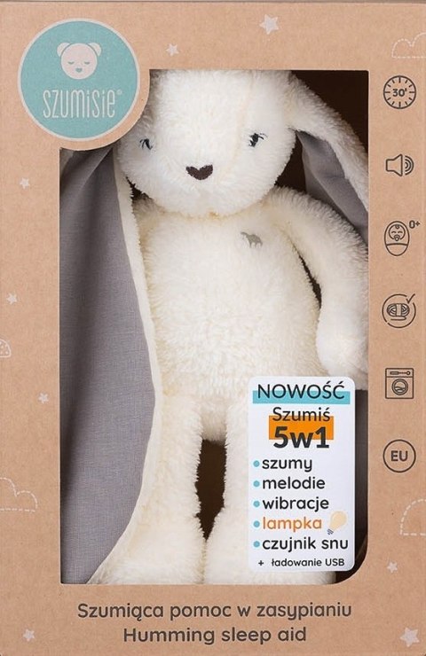 Szumisie Królik 5W1 - Melodie, Czujnik Snu, Lampka, Pluszowa Kieszonka