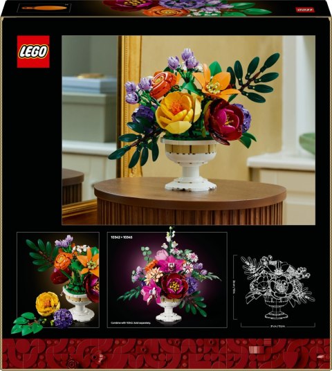Lego Botanicals 10345 Kwiatowa Kompozycja I Wazon Na Prezent 1161 Elementów