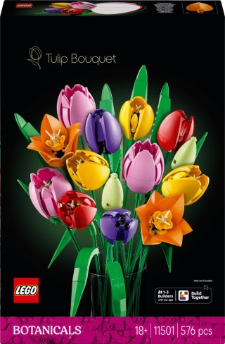 Lego Botanicals 11501 Bukiet Tulipanów 576 Elementów Dekoracja 36 Cm