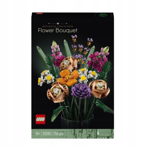 Lego Icons 10280 Bukiet Kwiatów - Kreatywna Dekoracja 756 Elementów