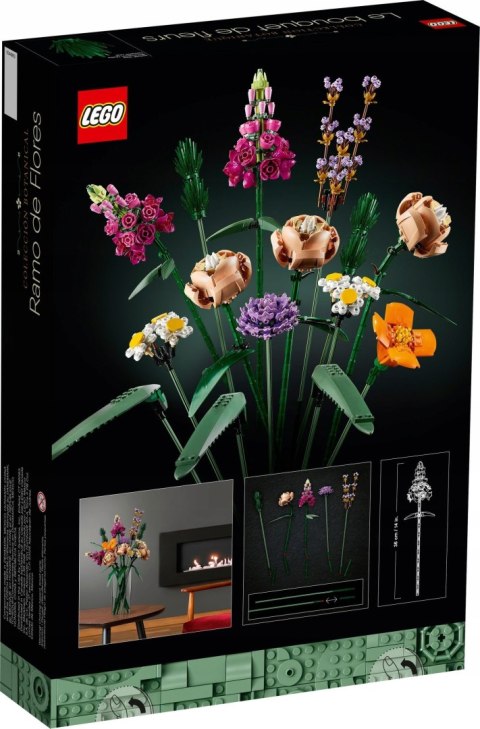 Lego Icons 10280 Bukiet Kwiatów - Kultowy Zestaw Prezent 754 Elementów