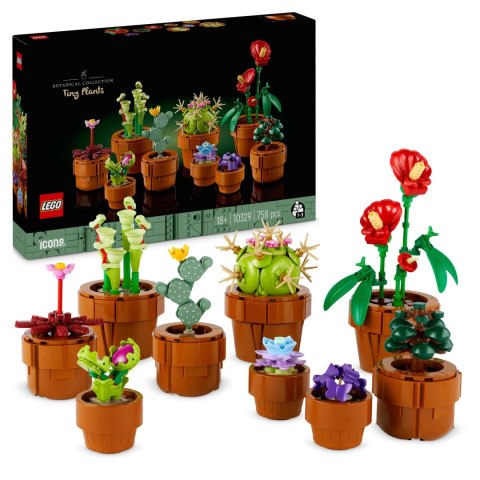 Lego Icons 10329 Małe Roślinki - Elegancka Dekoracja Prezent 758 Elementów