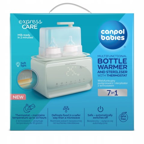Canpol Babies Podgrzewacz Do Butelek 7W1 Sterylizator Termostat Lampka