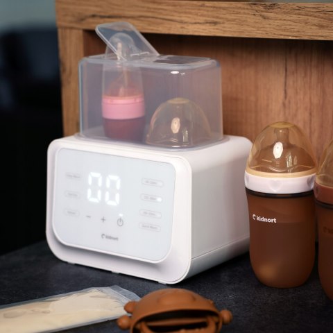 Podgrzewacz Do Butelek Mleka Dla Dziecka Sterylizator 4W1 Lcd