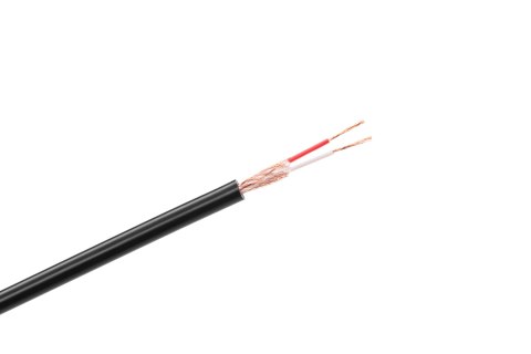 Azusa KAB0605A - kabel mikrofonowy stereo 6 mm, czarny, rolka 100 m do studia i nagłośnienia