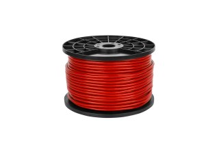 Azusa KAB0605B - kabel mikrofonowy stereo, 6 mm, czerwony, rolka 100 m do nagłośnienia