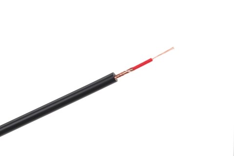 Azusa KAB0606 - kabel mikrofonowy mono, 6,2 ± 0,2 mm, czarny, rolka 100 m do nagłośnienia