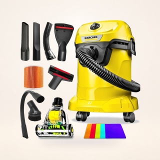 Bezworkowy Odkurzacz Wd3 Karcher Komplet Ssawek Turboszczotka Zestaw Pro Xl