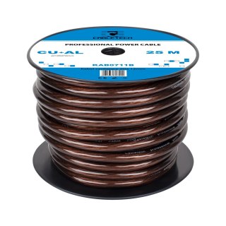 Cabletech KAB0711B - kabel samochodowy 2 AWG, 33,62 mm², Cu/Al, ciemny, rolka 25 m