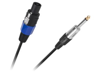 Cabletech KPO2759-10 - kabel głośnikowy jack 6,3 mm mono-STC, wtyk-wtyk, czarny, 10 m
