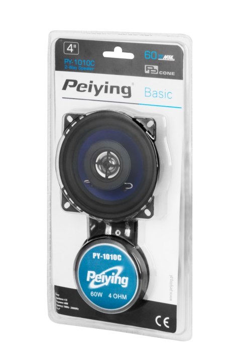 Głośniki samochodowe Peiying PY-1010C, 10 cm, 2-drożne, maks. 60 W, 4 Ω, komplet