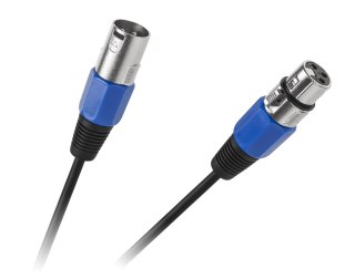 KPO2756-10 - kabel mikrofonowy XLR 3-pin, wtyk-gniazdo, 10 m, wzmocnienie oplotem bawełnianym