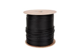 Kabel koncentryczny Cabletech F690 BV+ŻEL KAB0020, czarny, szpula 305 m, żyła miedziana 1,02 mm, Ø 7 mm