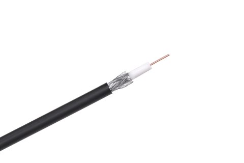 Kabel koncentryczny Cabletech F690 BV+ŻEL KAB0020, czarny, szpula 305 m, żyła miedziana 1,02 mm, Ø 7 mm
