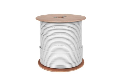 Kabel koncentryczny Cabletech F690BV.A KAB0009F, biały, szpula 305 m, żyła miedziana 0,85 mm, Ø 7,1 mm