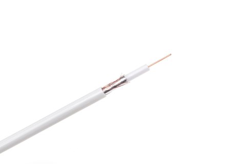 Kabel koncentryczny Cabletech R-TV RG-59 KAB0026F, rolka 200 m, biały, miedziana żyła 0,75 mm, średnica 5,7 mm