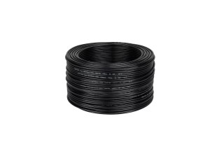 Kabel koncentryczny Cabletech RG174 KAB0031, 50 Ω, rolka 100 m, czarny, miedziana żyła i oplot, średnica 2,8 mm