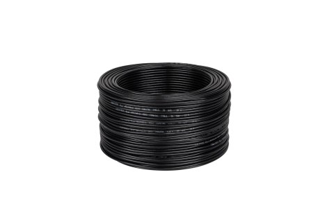 Kabel koncentryczny Cabletech RG174 KAB0031, 50 Ω, rolka 100 m, czarny, miedziana żyła i oplot, średnica 2,8 mm