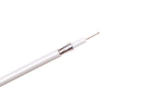 Kabel koncentryczny Cabletech TV-SAT CU+CU KAB0015, rolka 150 m, 75 Ω, miedziana żyła i oplot, średnica 6,8 mm