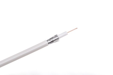 Kabel koncentryczny Cabletech TV-SAT CU KAB0014, rolka 150 m, 75 Ω, żyła miedziana 1 mm, średnica 7,1 mm