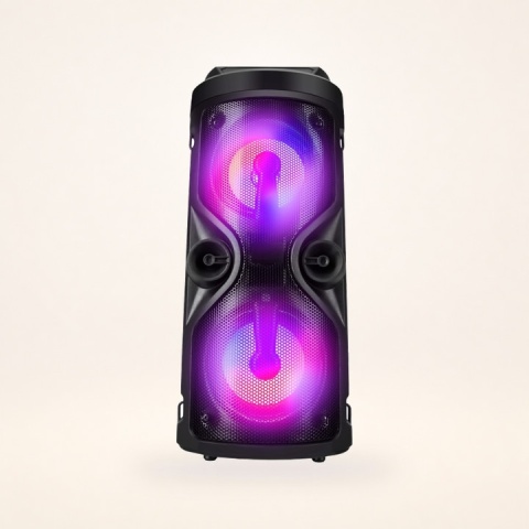 Głośnik karaoke PartyTech Big Keg BT, 40 W RMS, Bluetooth 5.0 i podświetlenie LED