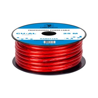 Peiying KAB0715A - kabel samochodowy 10 AWG, 5,22 mm², Cu/Al, czerwony, rolka 25 m