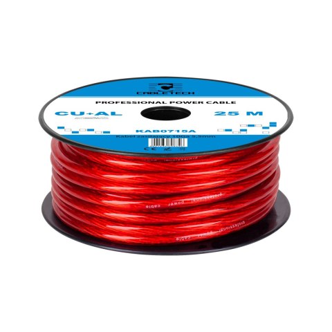 Peiying KAB0715A - kabel samochodowy 10 AWG, 5,22 mm², Cu/Al, czerwony, rolka 25 m