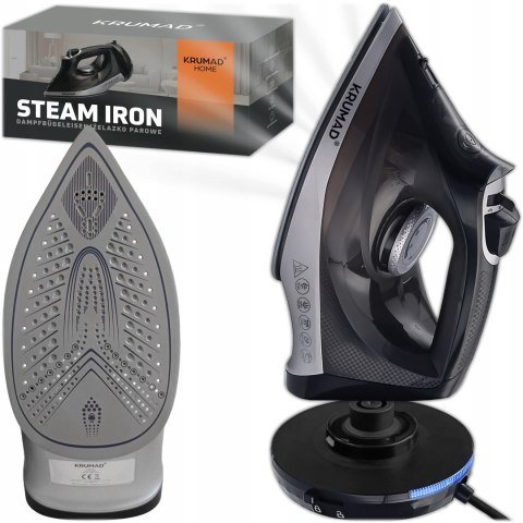 Żelazko Bezprzewodowe Krumad 2600W Ceramiczne Parowe 330Ml Pro Anti-Drip