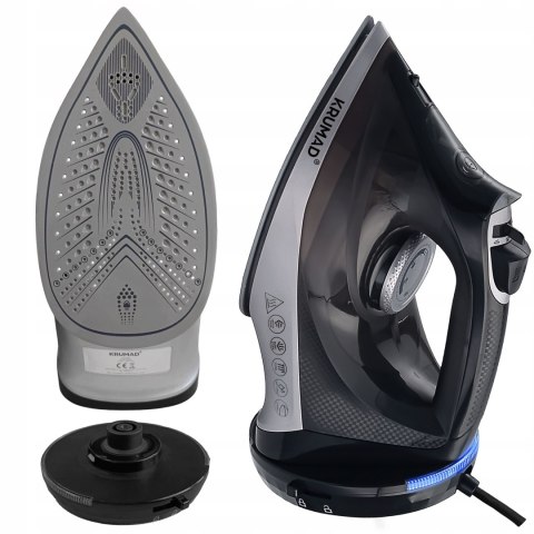 Żelazko Bezprzewodowe Krumad 2600W Ceramiczne Parowe 330Ml Pro Anti-Drip