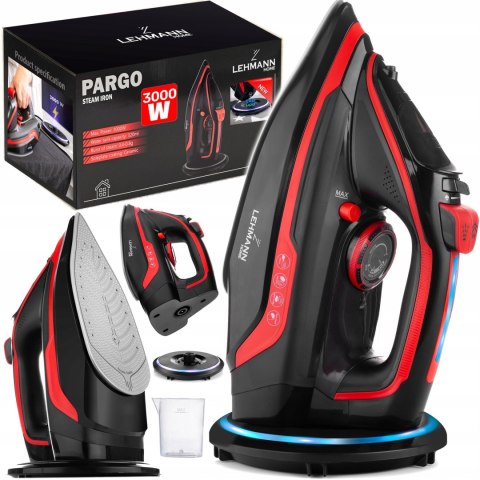 Żelazko Bezprzewodowe Lehmann Pargo 3000W Ceramiczne Parowe Pro Mocne