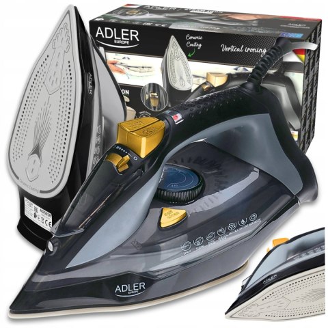 Żelazko Parowe Adler Ręczne Strażak 3000W Ceramic Anti Drip Anti Calc Pro
