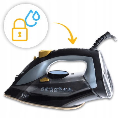 Żelazko Parowe Adler Ręczne Strażak 3000W Ceramic Anti Drip Anti Calc Pro