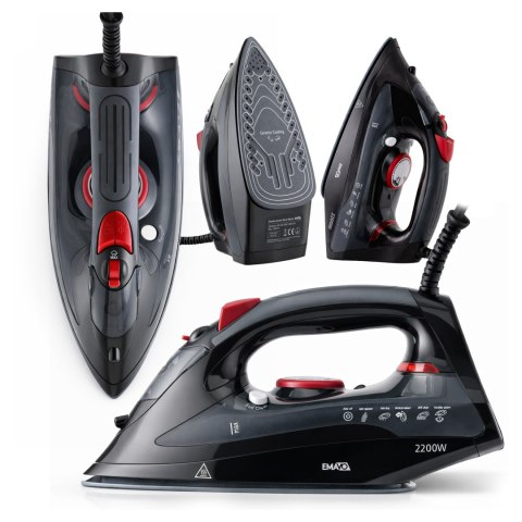 Żelazko Parowe Ceramiczne 2200W 9W1 Anti Calc Drip Auto Stop