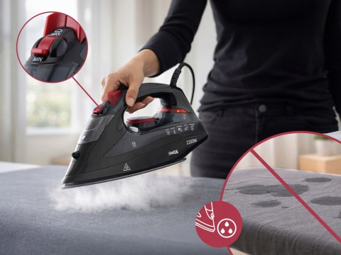 Żelazko Parowe Ceramiczne 2200W 9W1 Anti Calc Drip Auto Stop