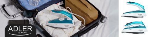 Żelazko Turystyczne Adler 1700W Parowe Składane Steel Sole Compact Pro