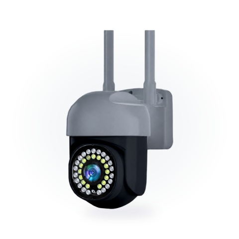 Zewnętrzna Kamera Wifi Obrotowa 4Mpx Tuya Smart Bezprzewodowa Szara Czarna