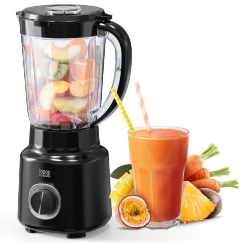 Blender kielichowy Teesa TSA3542B, 500 W, 1,5 l, czarny, 2 prędkości i tryb pulsacyjny