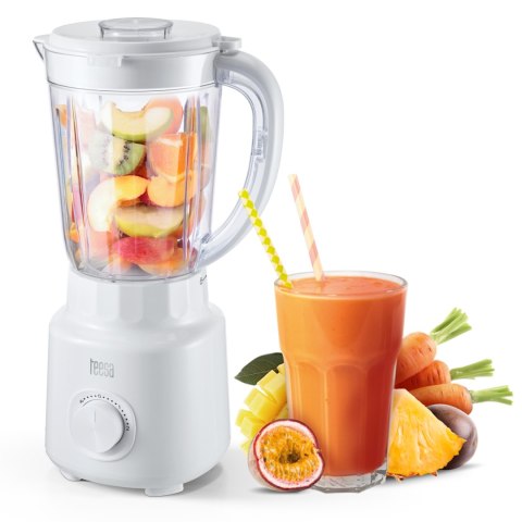 Blender kielichowy Teesa TSA3542W, 500 W, 1,5 l, biały, 2 prędkości i tryb pulsacyjny
