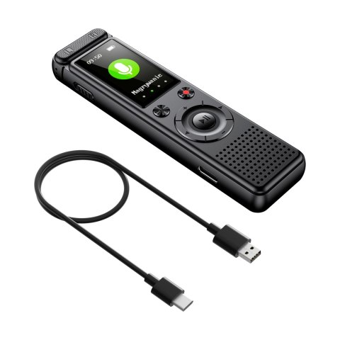 Dyktafon cyfrowy Krüger&Matz KM0950, 8 GB, MP3/WAV, USB-C, aktywacja głosowa i do 50 h pracy