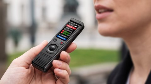 Dyktafon cyfrowy Krüger&Matz KM0950, 8 GB, MP3/WAV, USB-C, aktywacja głosowa i do 50 h pracy