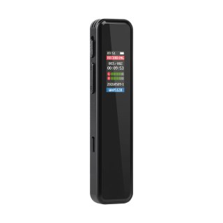Dyktafon cyfrowy Krüger&Matz KM0951, 8 GB, MP3/WAV, USB-C, aktywacja głosowa i wyświetlacz LCD
