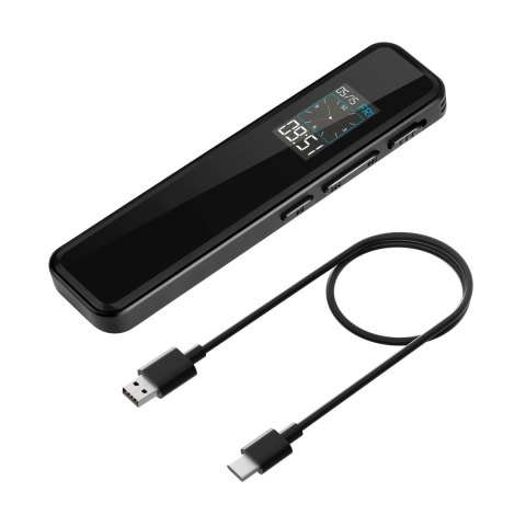 Dyktafon cyfrowy Krüger&Matz KM0951, 8 GB, MP3/WAV, USB-C, aktywacja głosowa i wyświetlacz LCD