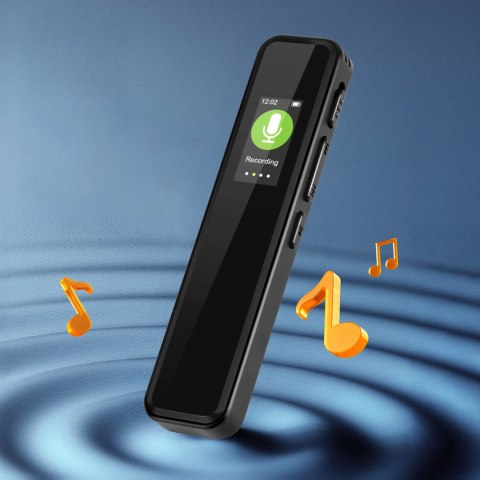 Dyktafon cyfrowy Krüger&Matz KM0951, 8 GB, MP3/WAV, USB-C, aktywacja głosowa i wyświetlacz LCD
