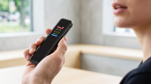 Dyktafon cyfrowy Krüger&Matz KM0951, 8 GB, MP3/WAV, USB-C, aktywacja głosowa i wyświetlacz LCD