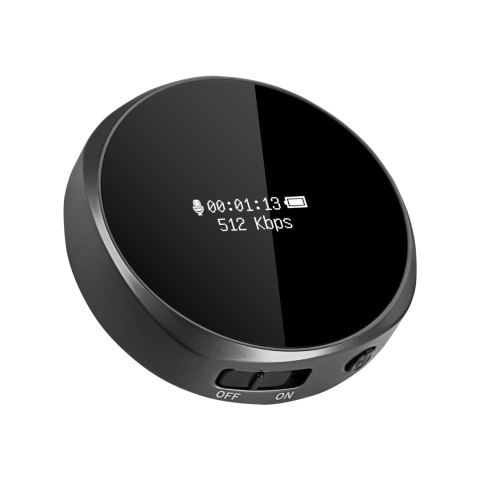 Dyktafon cyfrowy Krüger&Matz KM0952, 8 GB, WAV, OLED, aktywacja głosowa i pilot przewodowy